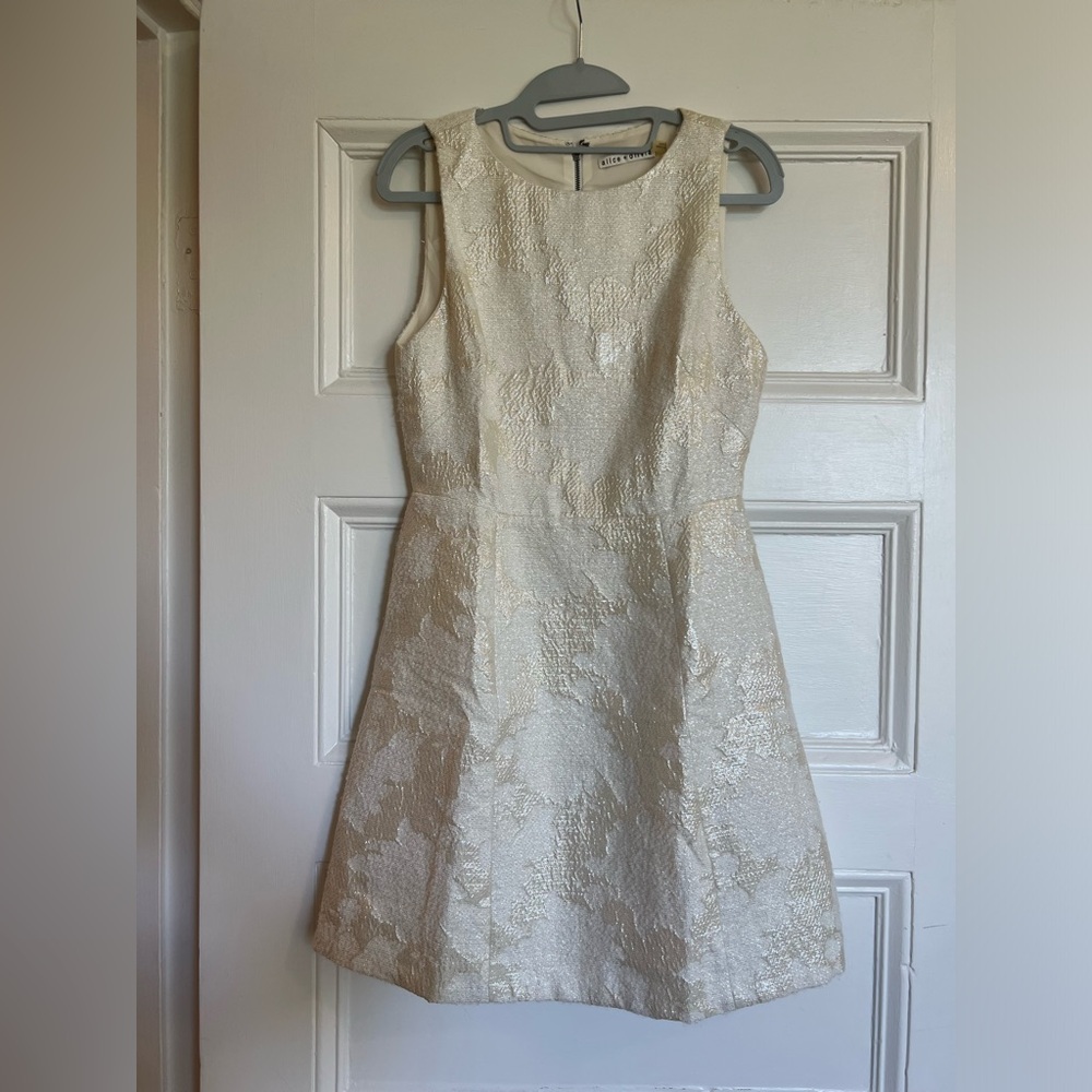 Alice + Olivia bateau neckline minidress